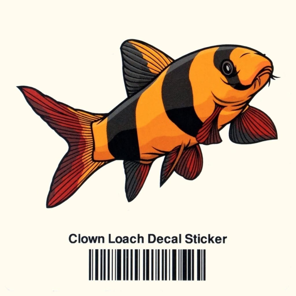 Clown Loach Fish Tank Sticker Decal