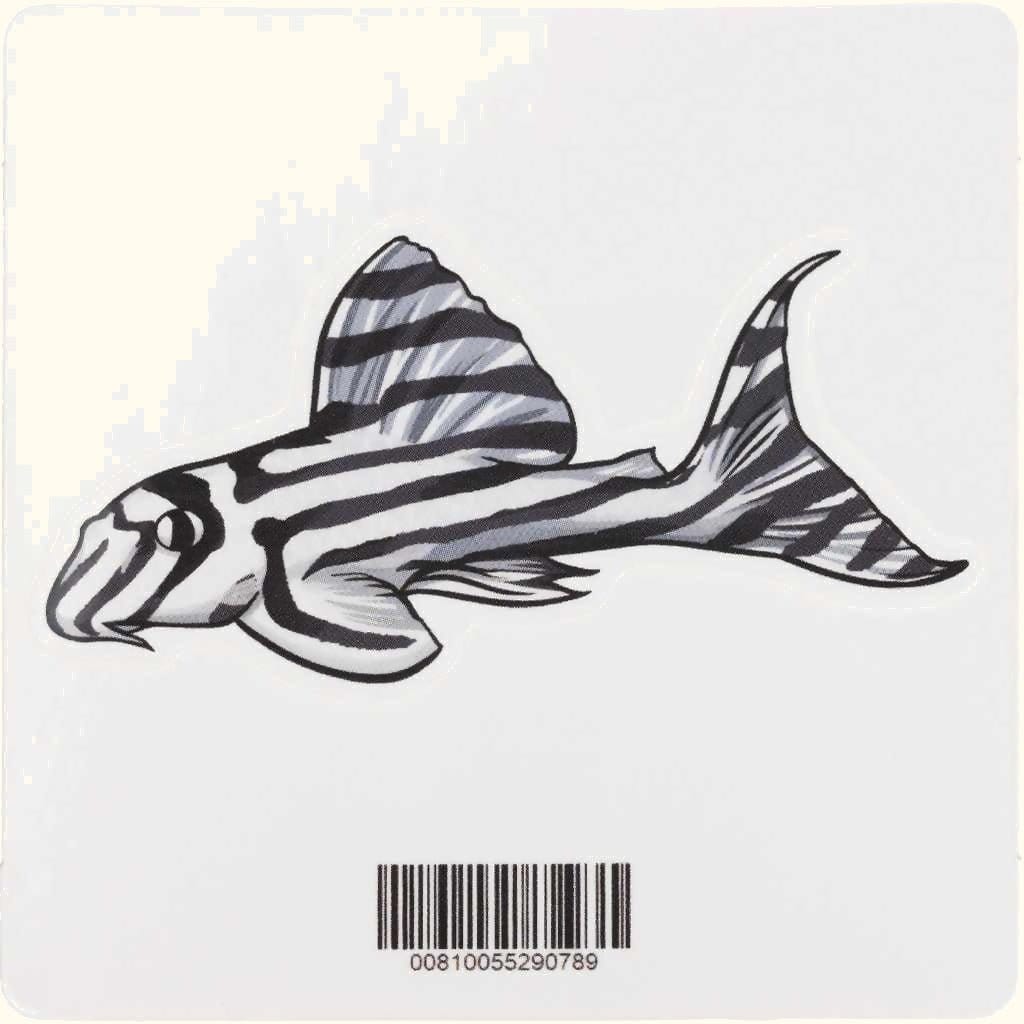 Zebra Pleco Fish Aquarium Sticker
